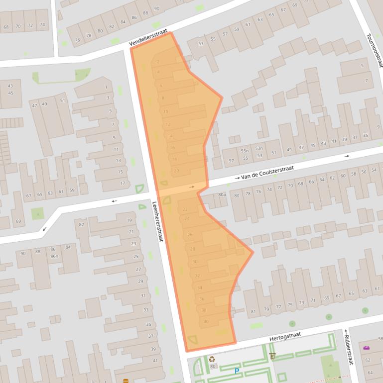 Kaart van postcodegebied 5021CJ.