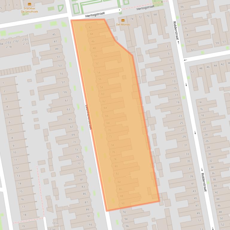 Kaart van postcodegebied 5021CK.