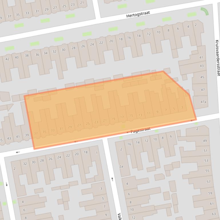 Kaart van postcodegebied 5021DA.
