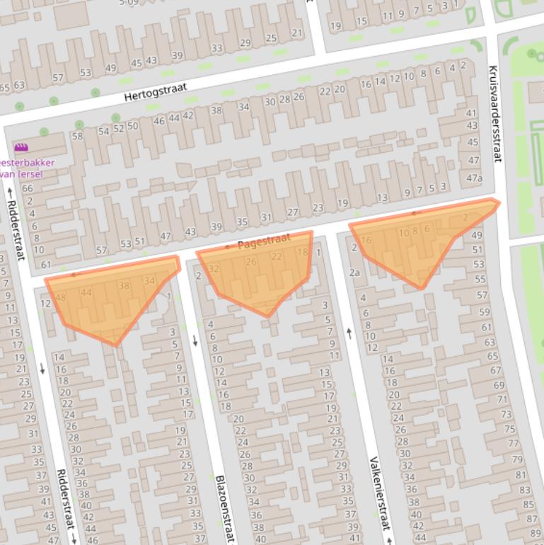 Kaart van postcodegebied 5021DC.