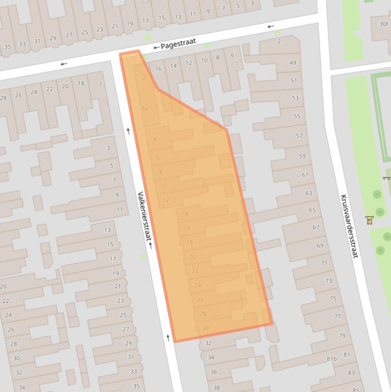 Kaart van postcodegebied 5021DG.
