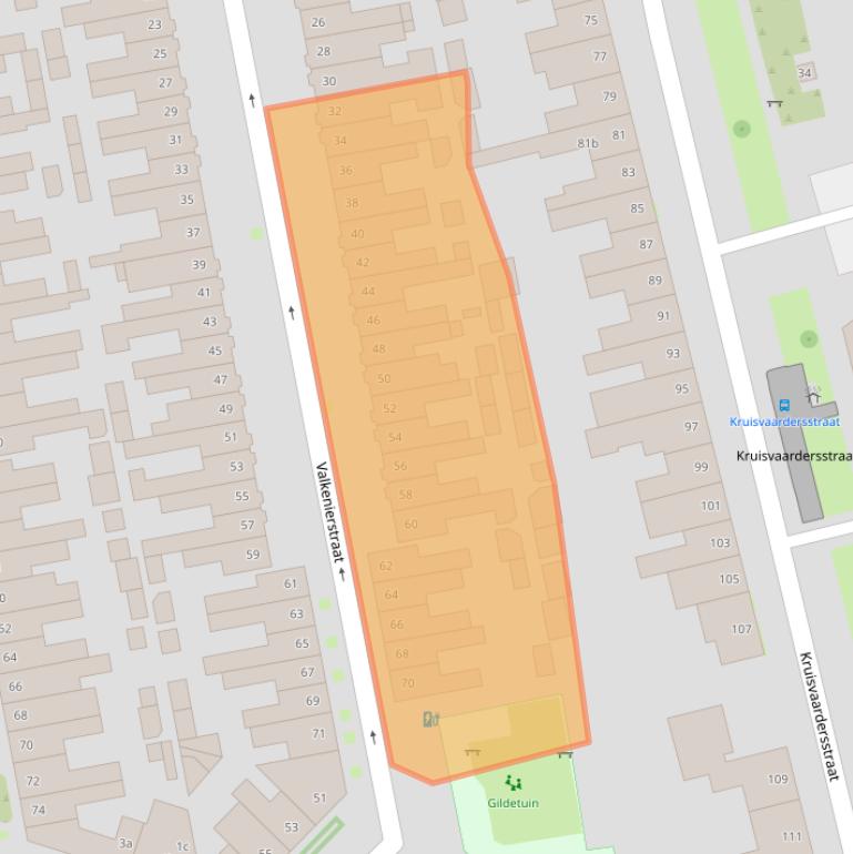Kaart van postcodegebied 5021DH.