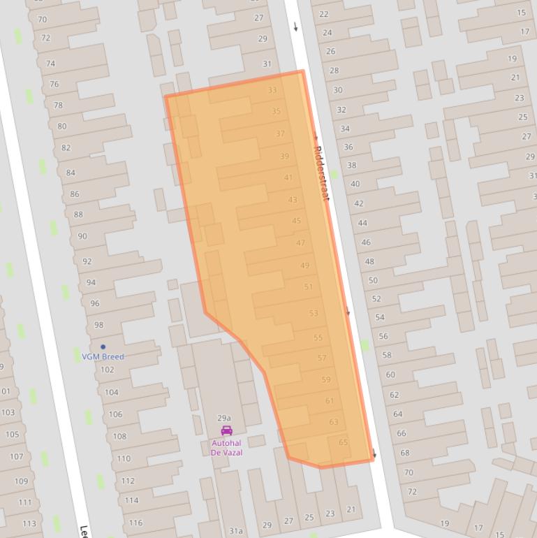 Kaart van postcodegebied 5021DT.