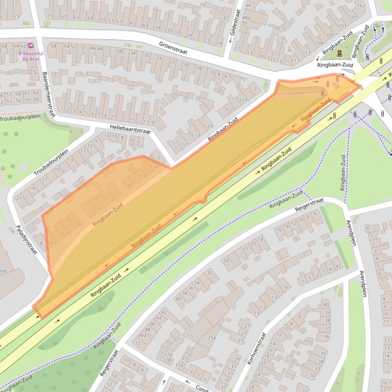 Kaart van postcodegebied 5021EB.