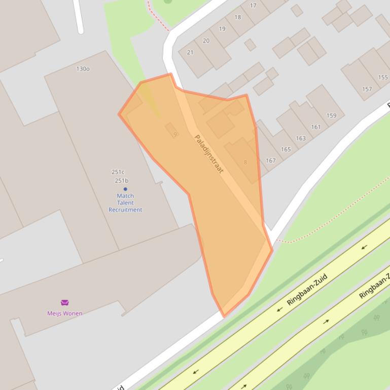 Kaart van postcodegebied 5021EG.