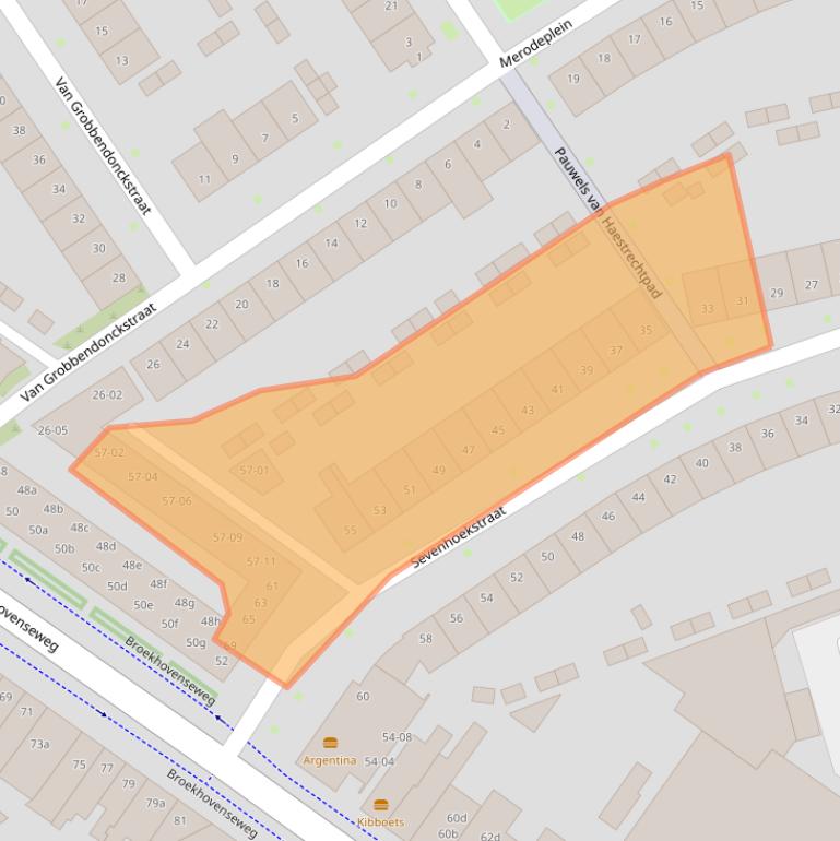 Kaart van postcodegebied 5021GB.