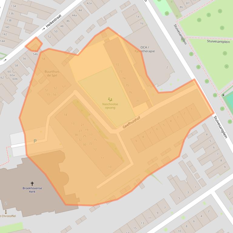 Kaart van postcodegebied 5021GE.