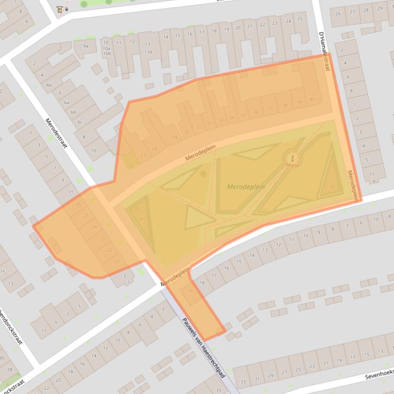 Kaart van postcodegebied 5021GJ.