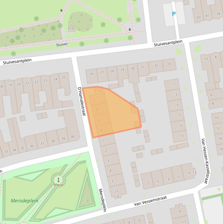 Kaart van postcodegebied 5021GK.