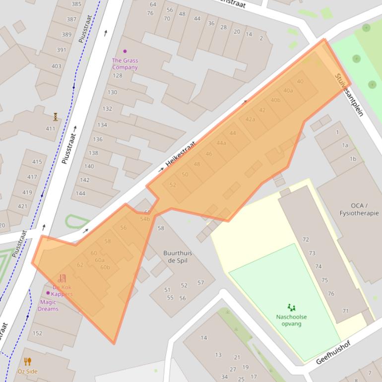 Kaart van postcodegebied 5021GV.