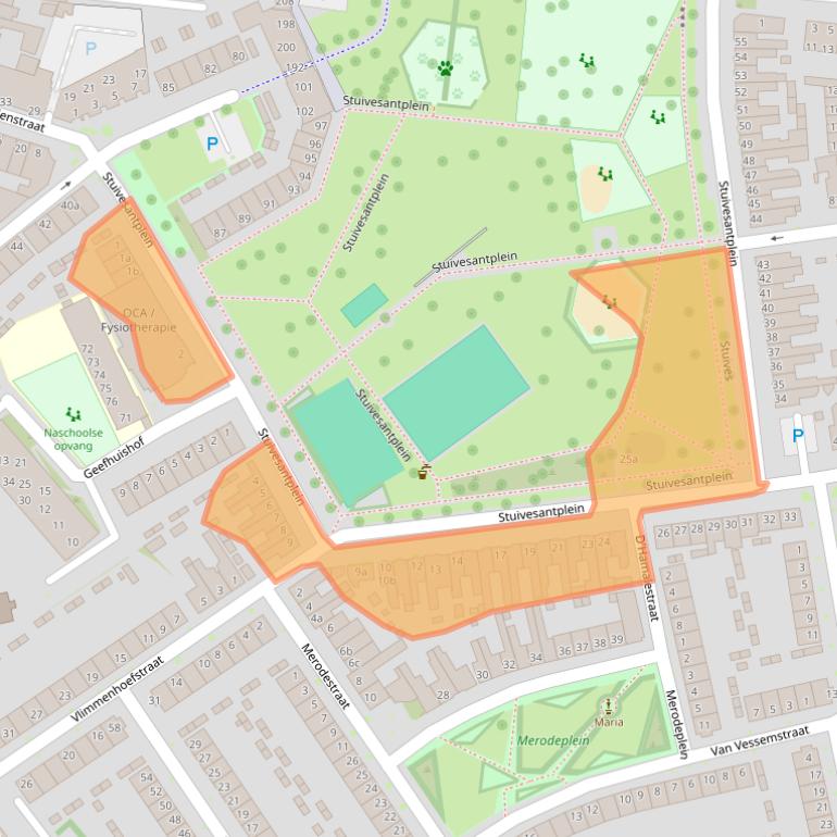 Kaart van postcodegebied 5021GW.