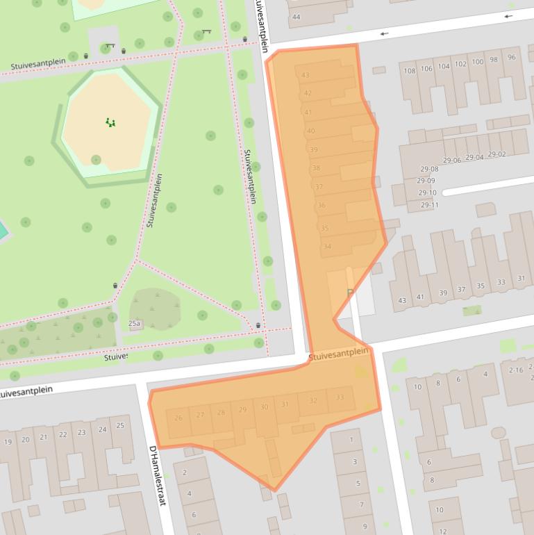 Kaart van postcodegebied 5021GX.