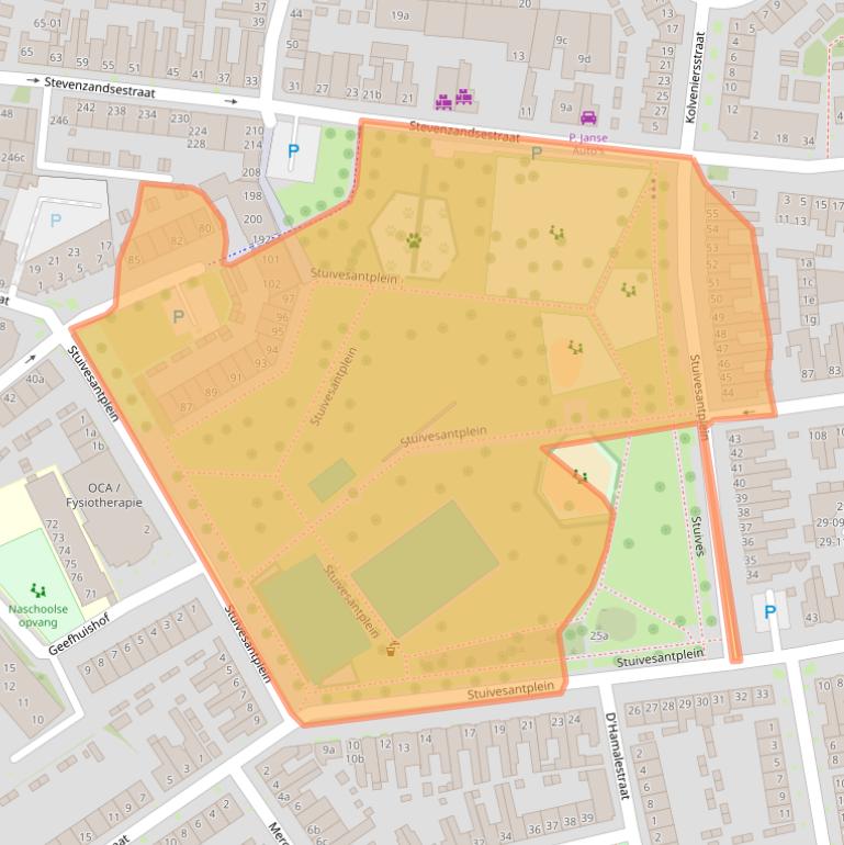 Kaart van postcodegebied 5021GZ.
