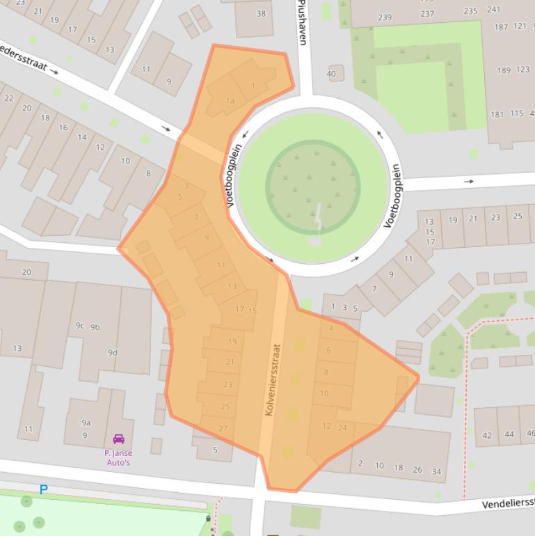 Kaart van postcodegebied 5021HG.
