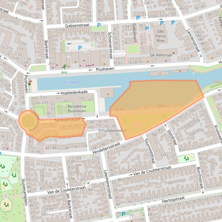 Kaart van postcodegebied 5021HK.