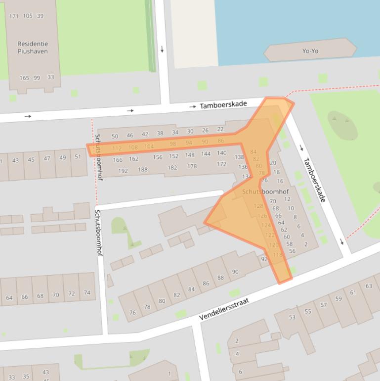 Kaart van postcodegebied 5021HV.