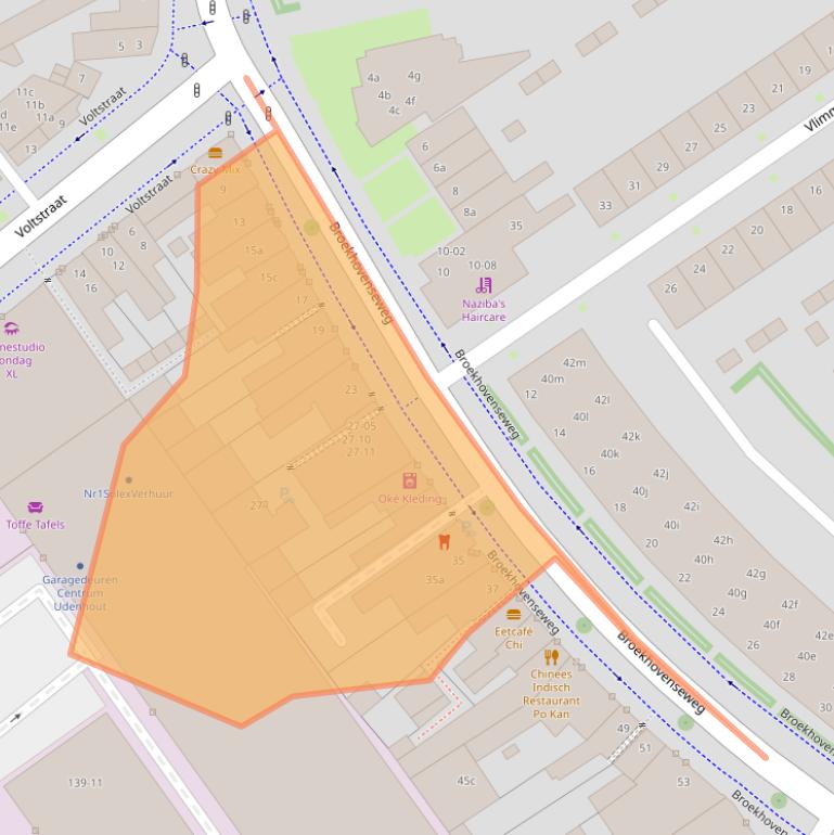 Kaart van postcodegebied 5021LA.