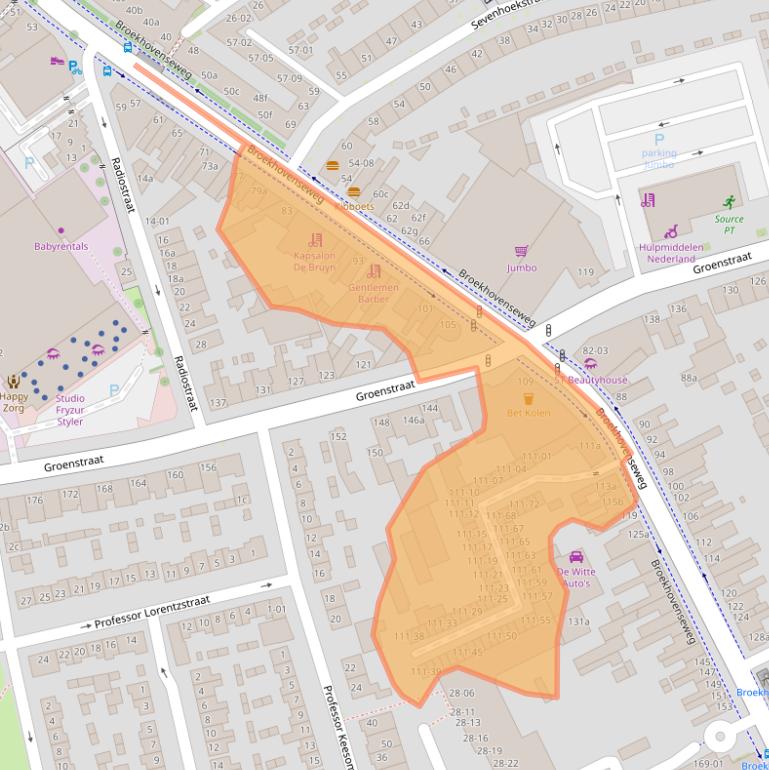 Kaart van postcodegebied 5021LC.