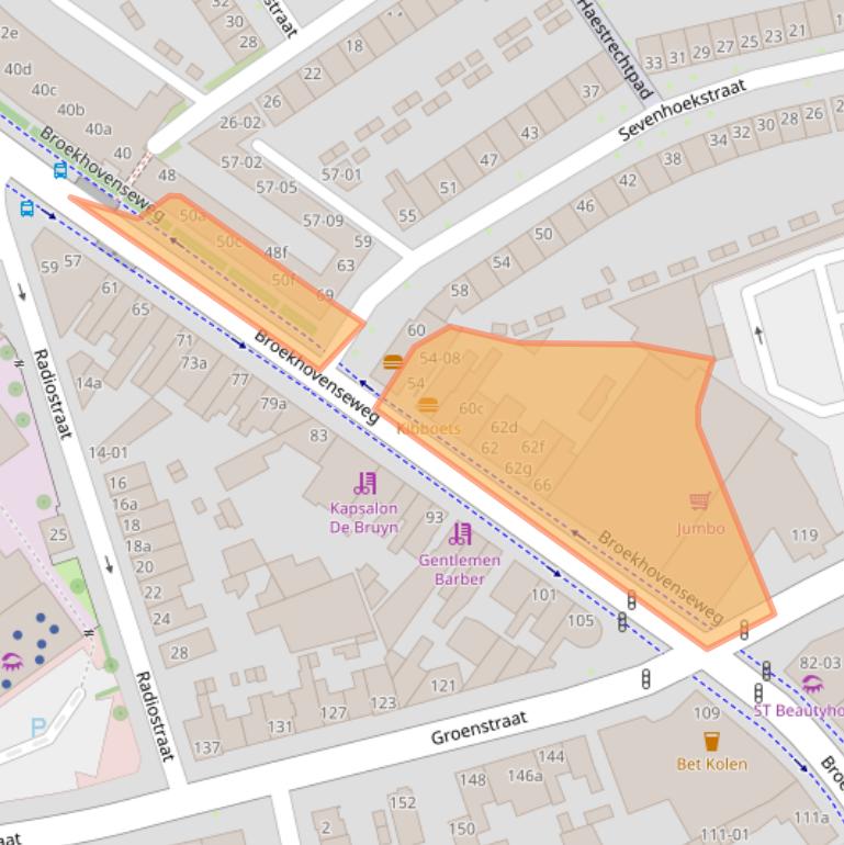Kaart van postcodegebied 5021LG.