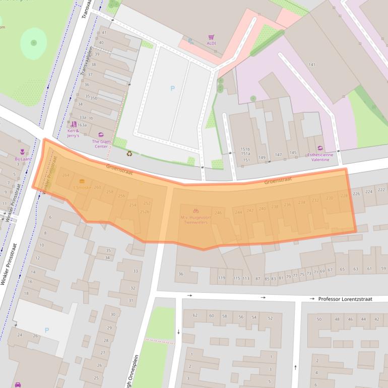 Kaart van postcodegebied 5021LP.