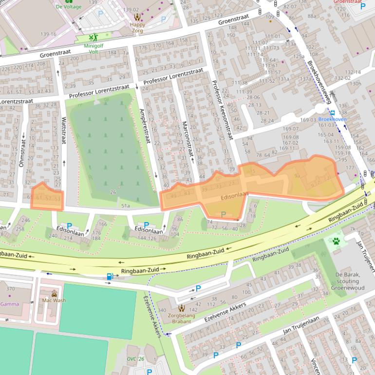 Kaart van postcodegebied 5021MA.