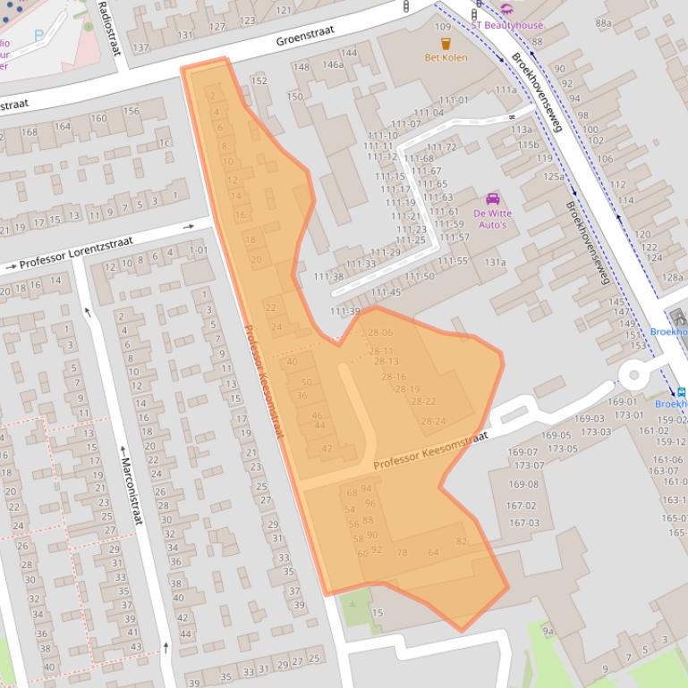 Kaart van postcodegebied 5021NB.