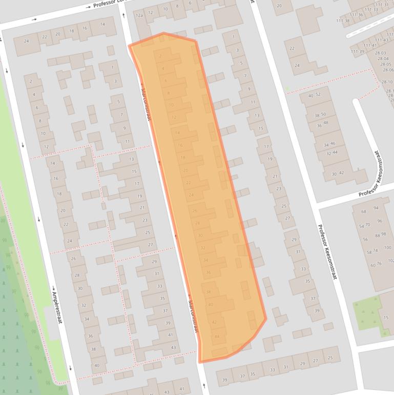 Kaart van postcodegebied 5021ND.