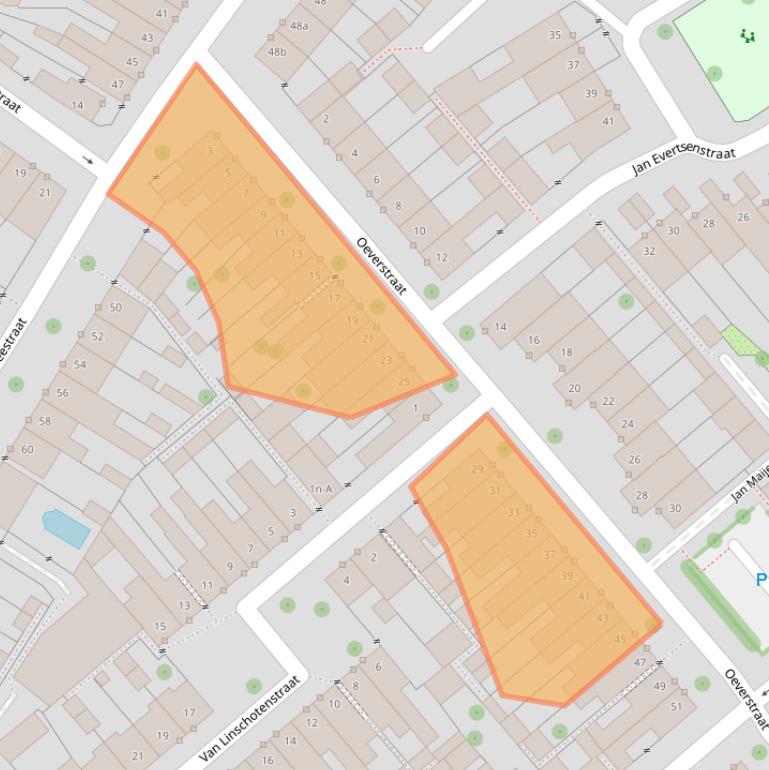 Kaart van postcodegebied 5021PD.