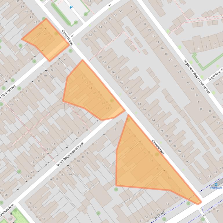 Kaart van postcodegebied 5021PE.
