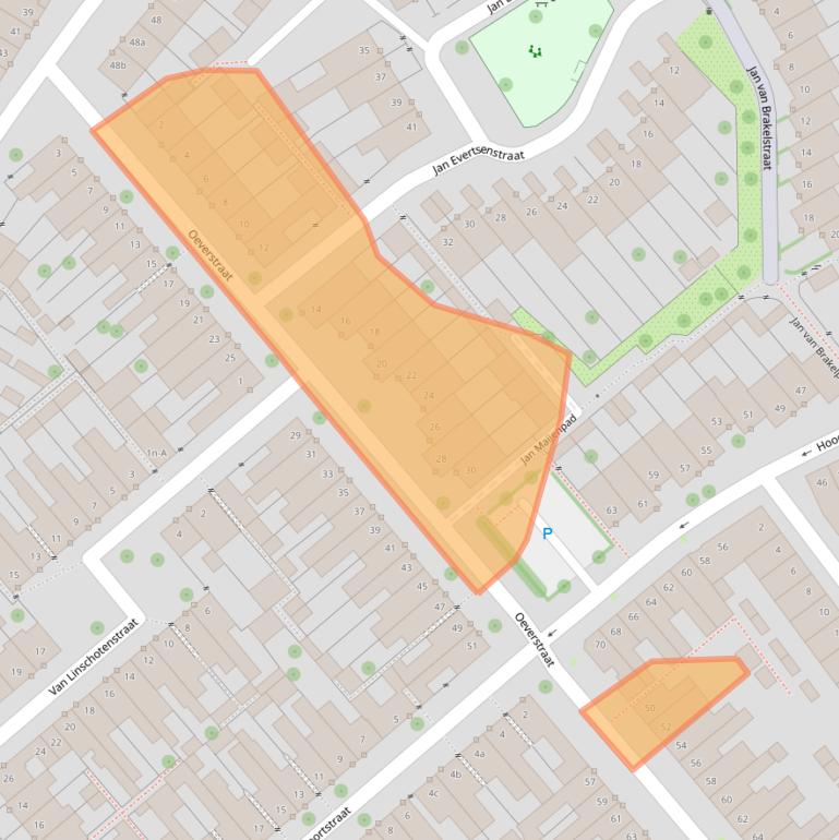 Kaart van postcodegebied 5021PG.