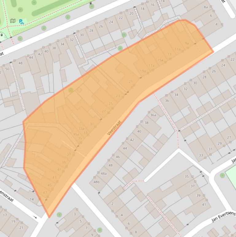 Kaart van postcodegebied 5021PM.