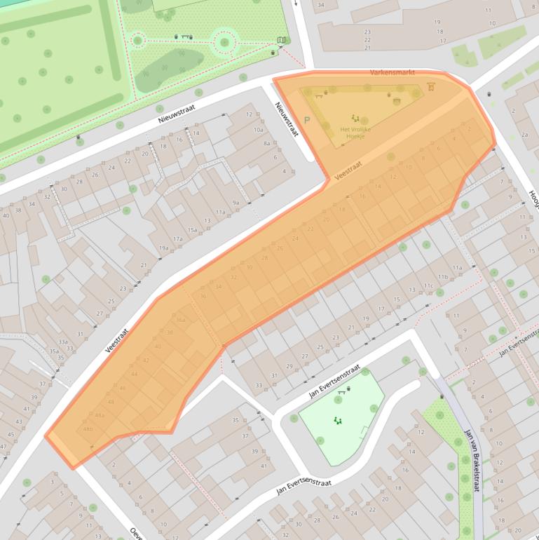 Kaart van postcodegebied 5021PR.