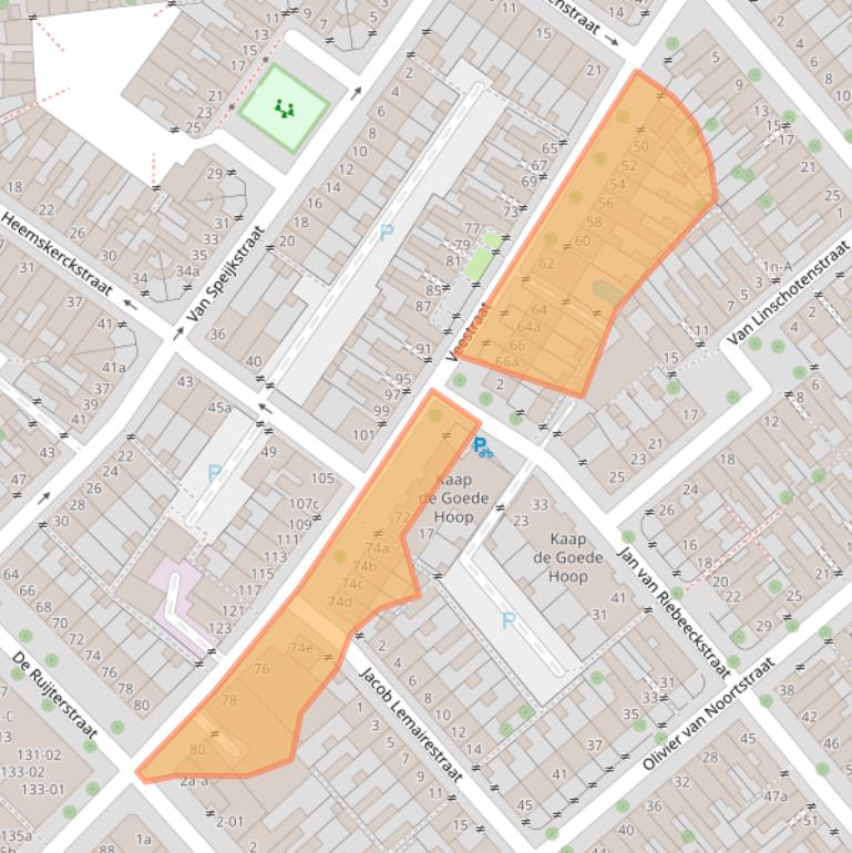 Kaart van postcodegebied 5021PS.