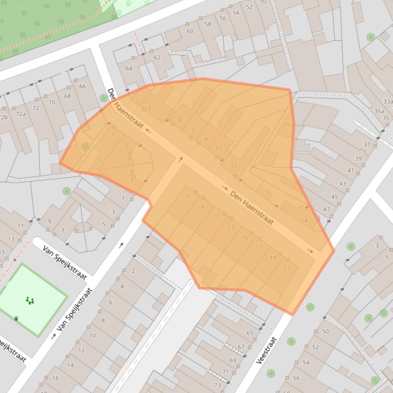 Kaart van postcodegebied 5021PV.