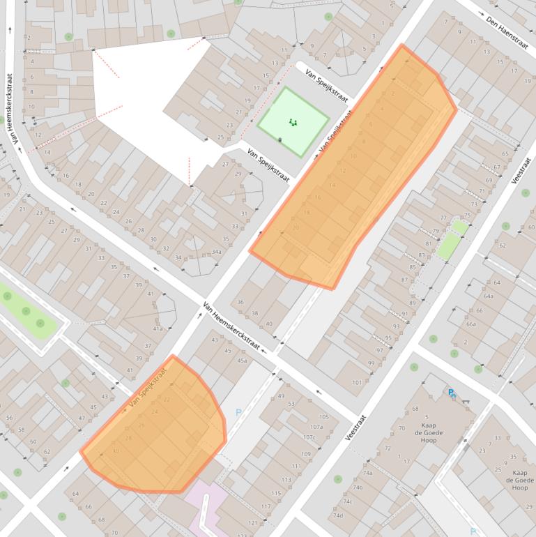 Kaart van postcodegebied 5021RB.