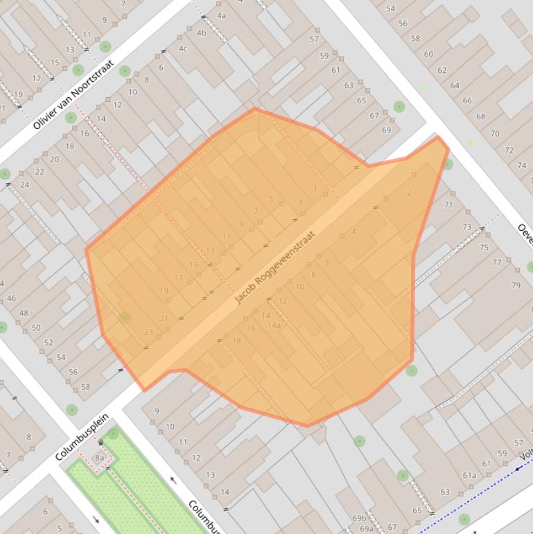 Kaart van postcodegebied 5021SH.