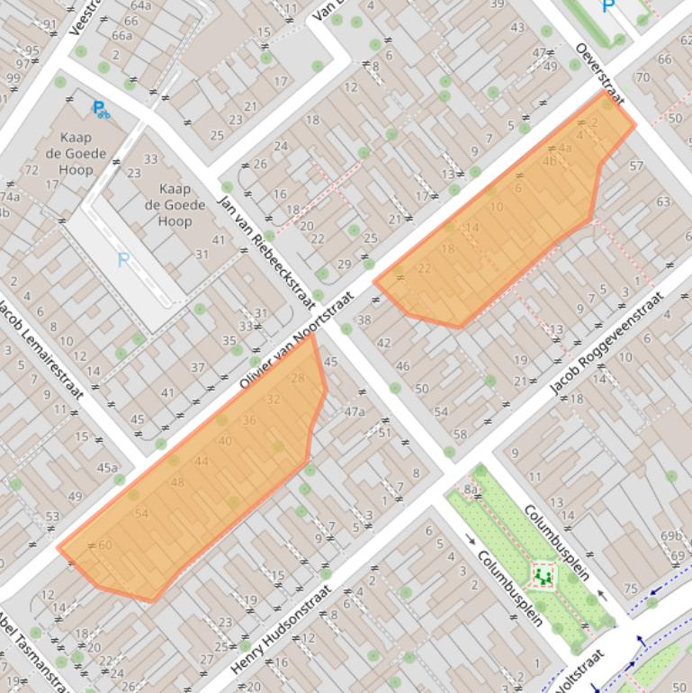Kaart van postcodegebied 5021SM.