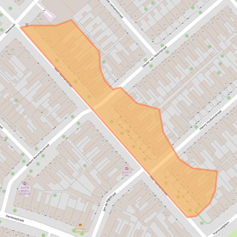 Kaart van postcodegebied 5021SP.