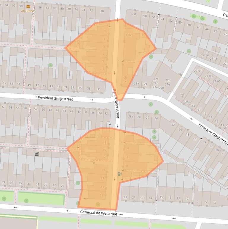 Kaart van postcodegebied 5021TL.