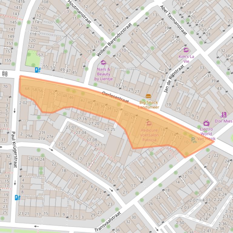 Kaart van postcodegebied 5021TV.