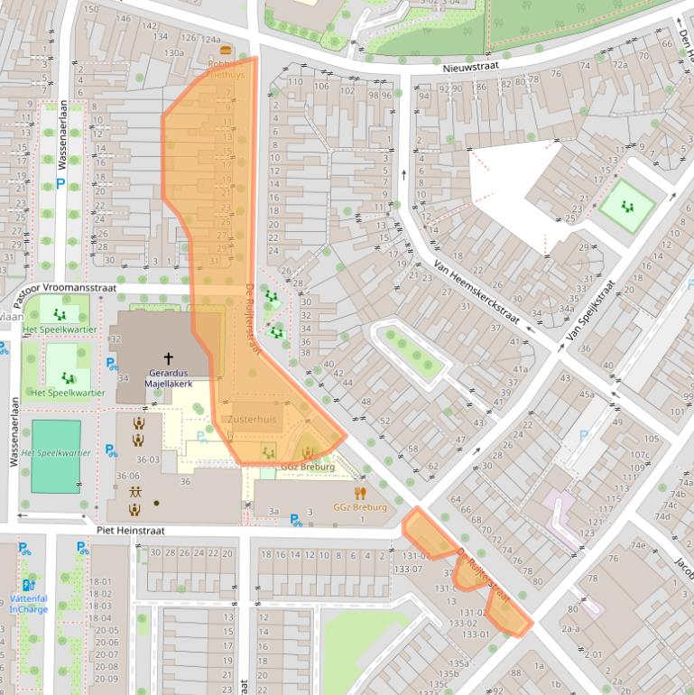 Kaart van postcodegebied 5021VA.