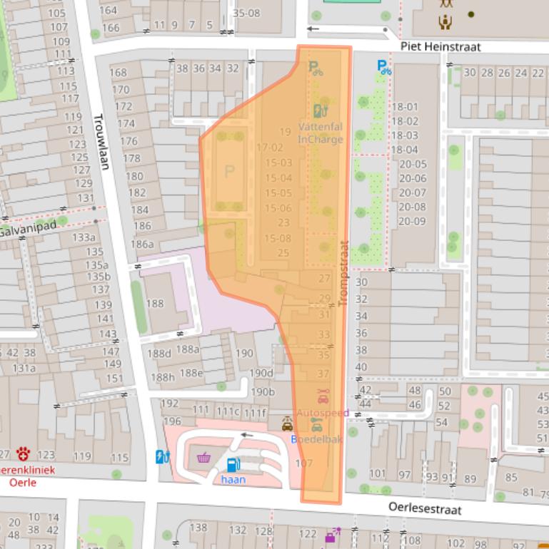 Kaart van postcodegebied 5021VL.
