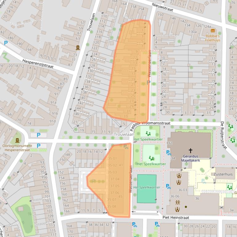 Kaart van postcodegebied 5021VR.