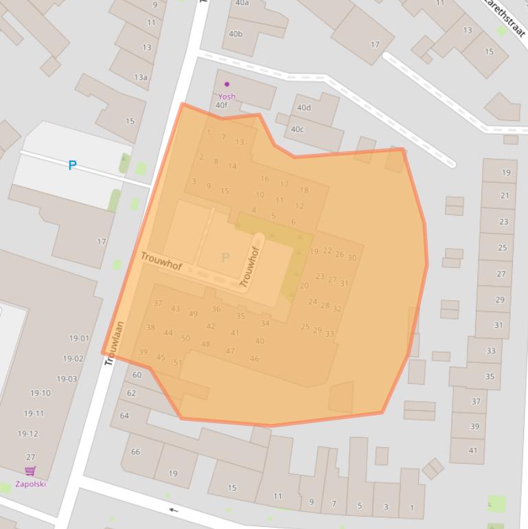 Kaart van postcodegebied 5021VZ.