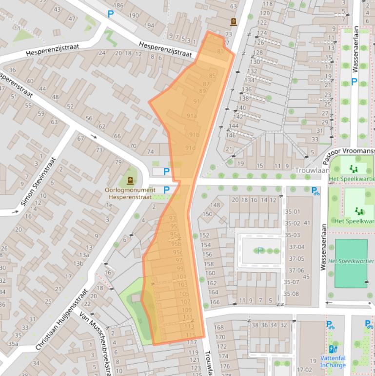 Kaart van postcodegebied 5021WE.