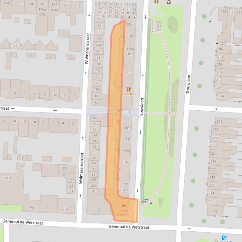 Kaart van postcodegebied 5021WK.