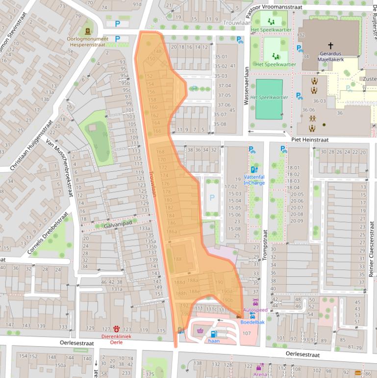 Kaart van postcodegebied 5021WP.