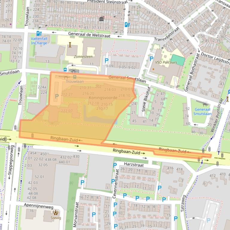 Kaart van postcodegebied 5021XE.