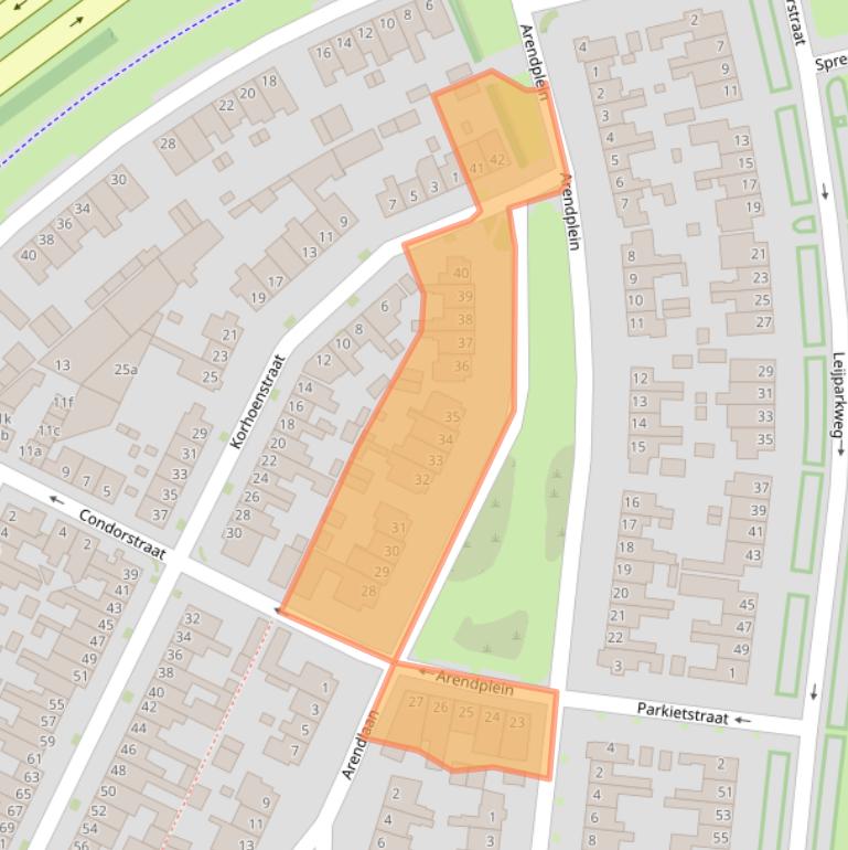 Kaart van postcodegebied 5022AG.