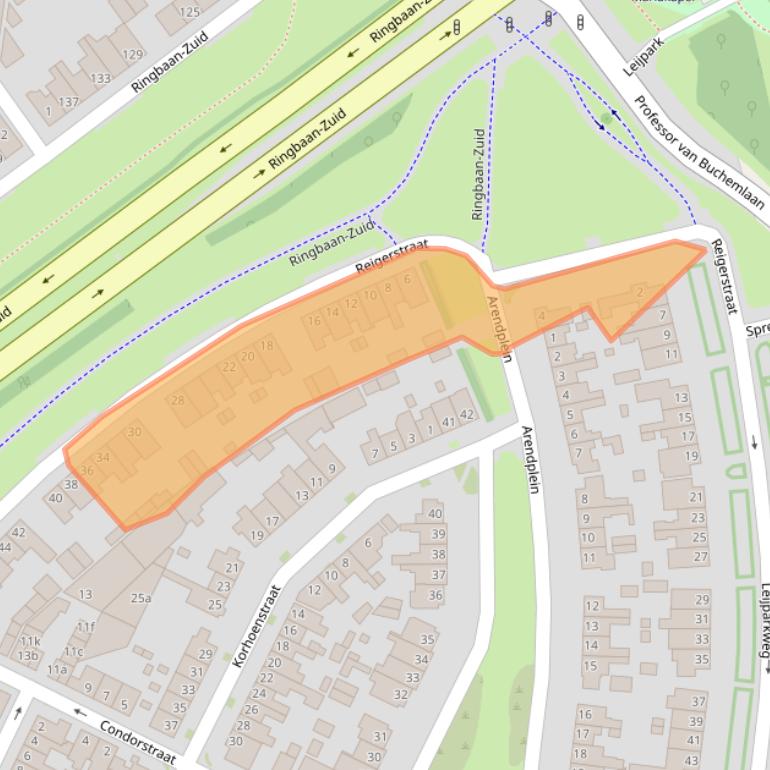 Kaart van postcodegebied 5022AH.